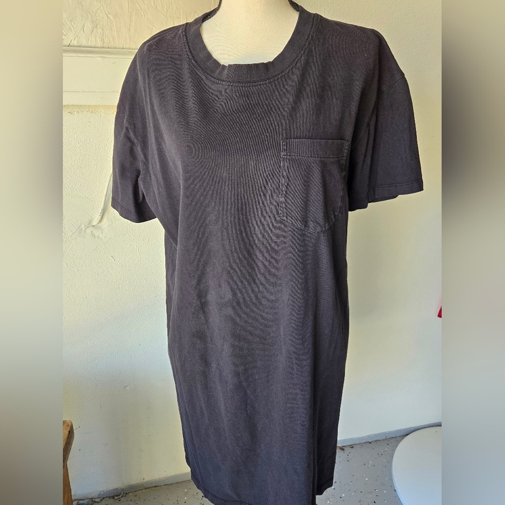 Madwell Classic Black T-Shirt Dress Sz XL. Guc. Perfect W Jacket And Boots.